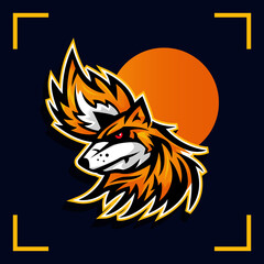 fox head logo mascot