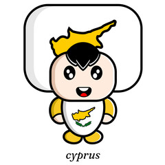 boy vector cartoon character wearing country flag