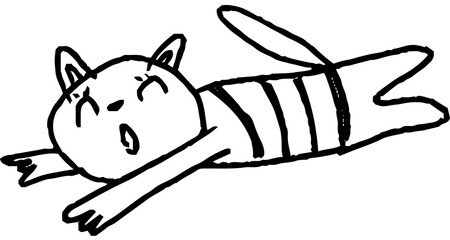 子供が描いたかわいい猫の落書き