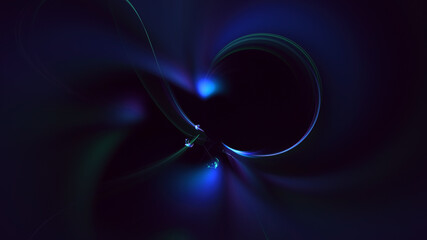 3D rendering abstract multicolor fractal light background