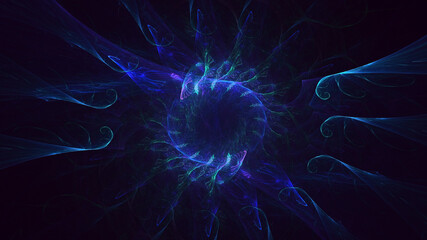 Obraz premium 3D rendering abstract multicolor fractal light background