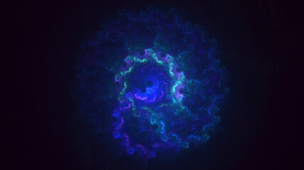 3D rendering abstract multicolor fractal light background