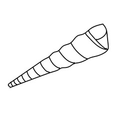 Seashell vector illustration isolated on white background
