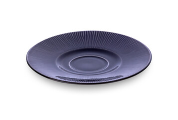 black plate on white background