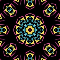 Yellow colorful pattern design.