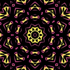 Yellow colorful pattern design.