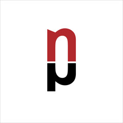 Letter PN  NP logo initial vector mark.