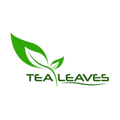 vector illustration of fresh natural tea leaves, suitable for brand label sticker labels