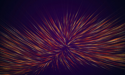 Fototapeta premium Abstract wave lines flowing dynamic in blue green colors isolated on black background for concept of technology, digital, communication, science, presentation.