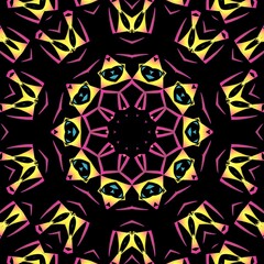 Yellow colorful pattern design.