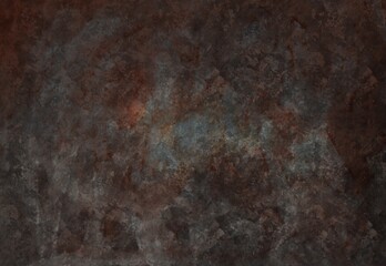 Heavily rusted, aged metal surface texture