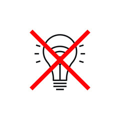 No lamp icon design vector illustration