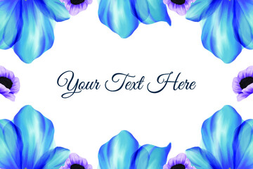 Colorful watercolor background with flowers. Style with a copy for text. The backdrop for greeting cards, sales, advertisements, invitations, posters, banners, and placards.