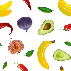 Seamless pattern of different fruits. You can use it for your own design.