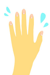 Obraz premium 困っている手のジェスチャーのイラスト