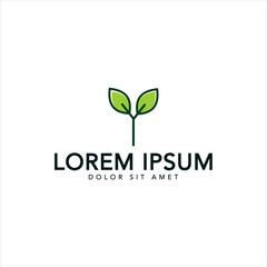 green leaf icons design template vector

