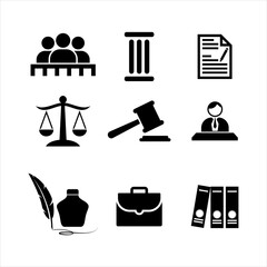Law icon vector design template

