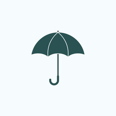 umbrella icon, symbol of rain protection vector logo design
