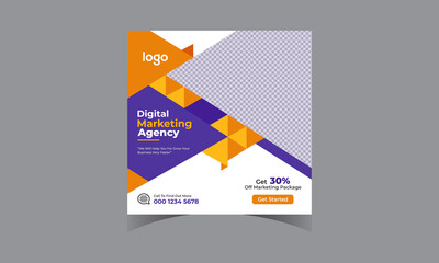 Social media post banner template