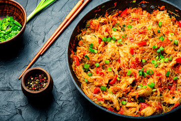 Funchoza or glass noodles