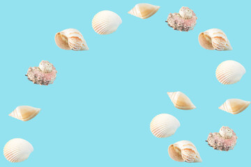 Shell pattern in geometry. Minimal concept.