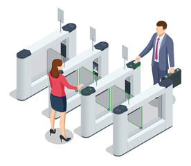 Isometric Turnstile. Access control equipment. Magnetic card access turnstiles. Electronic turnstile. Automatic checkpoint. Building security