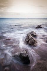 waves and rocks