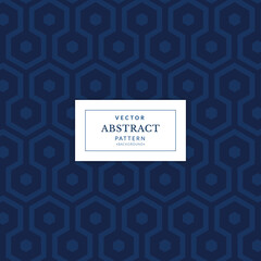 Modern hexagon lines blue color geometric seamless pattern. Seamless hexagon vector pattern.