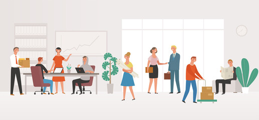 Obraz premium Many people in the company. vector design illustrations.
