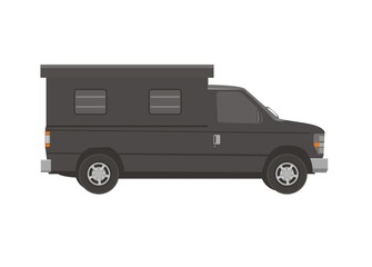 Pick up car with box simple illustration