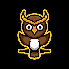 Simple Mascot Vector Design in the form of Owl
