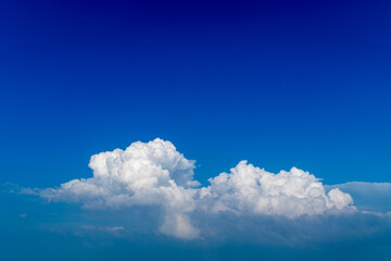 white clouds and blue sky