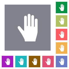 Right hand square flat icons
