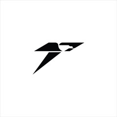 Fototapeta na wymiar Initial Logo Design Monogram from Graphic Element Falcon Logo Template