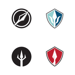 Vintage Rustic Hipster Arrowhead Spear Hunting Logo Design