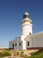 Fototapeta na wymiar Cavalleria lighthouse in Menorca 