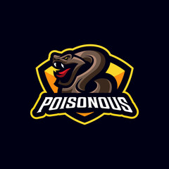 Snake Venom Sport Team Mascot Logo Template