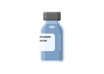 Bottle of vaccine. Simple flat illustration