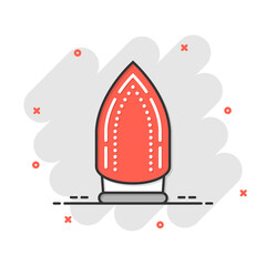 Iron icon in flat style. Laundry equipment vector illustration on white isolated background. Ironing business concept.