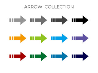 シンプルなカラー矢印セット
