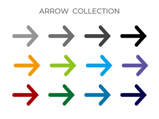 シンプルなカラー矢印セット