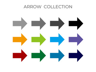 シンプルなカラー矢印セット