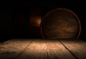 Barrels in the wine cellar, Porto, Portugal