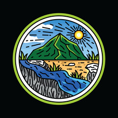 Mountain Landscape. Abstract ,emblems, design ,concepts, logos, logotype ,elements