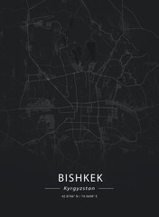 Map of Bishkek, Kyrgyzstan