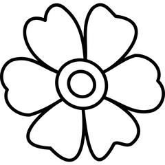 Obraz premium flower outline icon