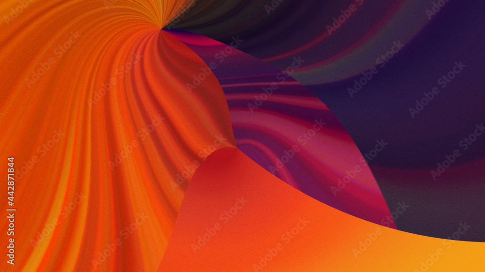 Poster beautiful gradient abstract background composition of geometric shapes blurred waves orange red purp