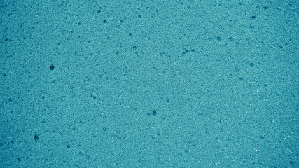 Blue washing sponge, Surface with porous texture for background, Close up