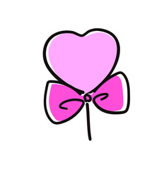 カラフルな手書きかわいい風船のイラスト