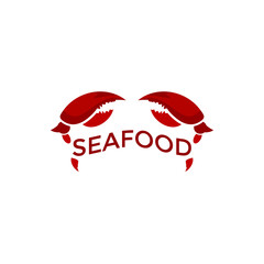 Crab, seafood. icon crab label, logo, print